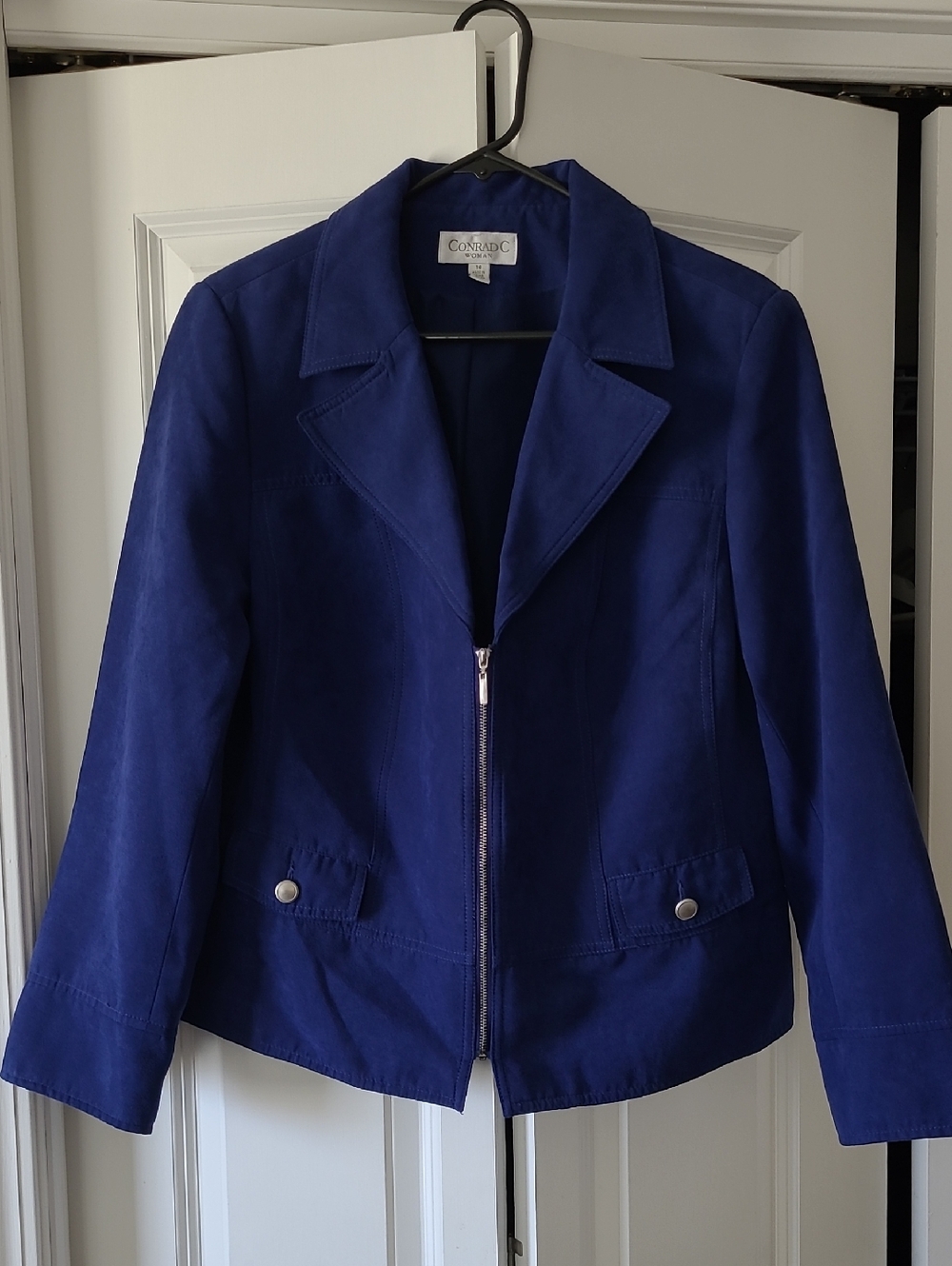 Conrad C Cobalt Blue Women's Zip Front Jacket 14